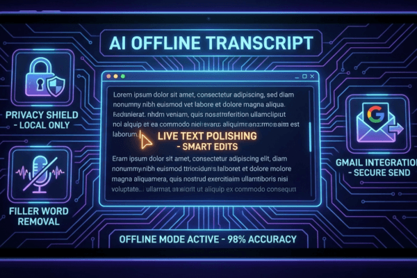 offline AI transcription app