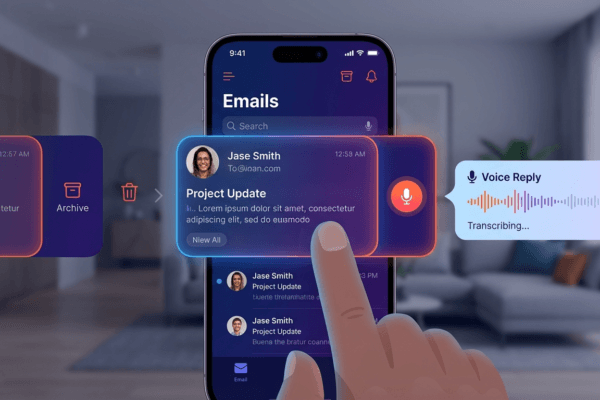 tinder-style email app